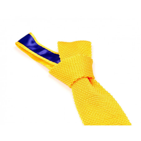 Savannah yellow knitted tie