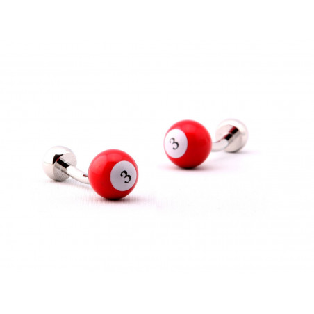 Red Billiard Ball Cufflinks
