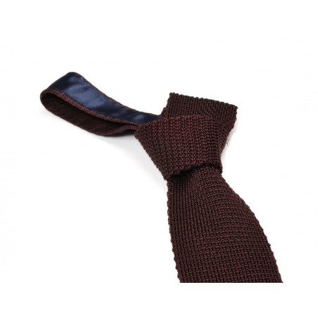 Brown knitted tie