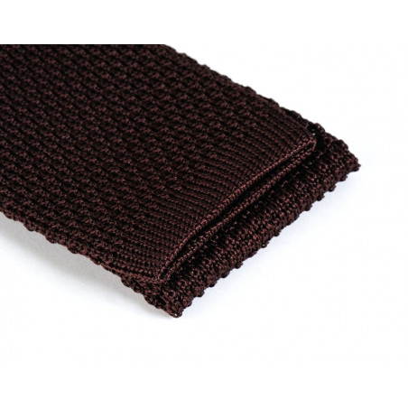 Brown knitted tie