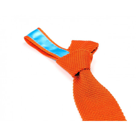 Flattering Orange Knit Tie