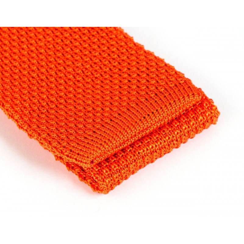 Flattering Orange Knit Tie