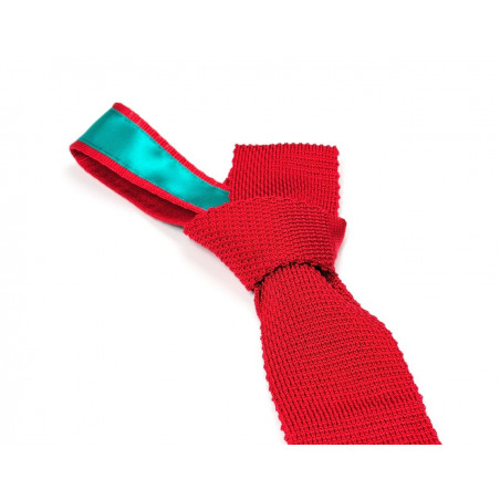 Terracotta knitted tie