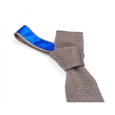 Grey knitted tie
