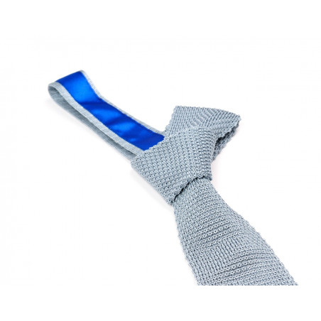 Blue knitted tie