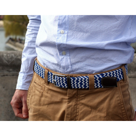Blue Kamikaze braided belt