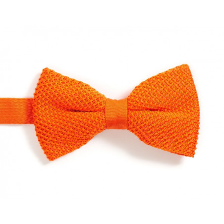 Rooster orange knitted bow tie
