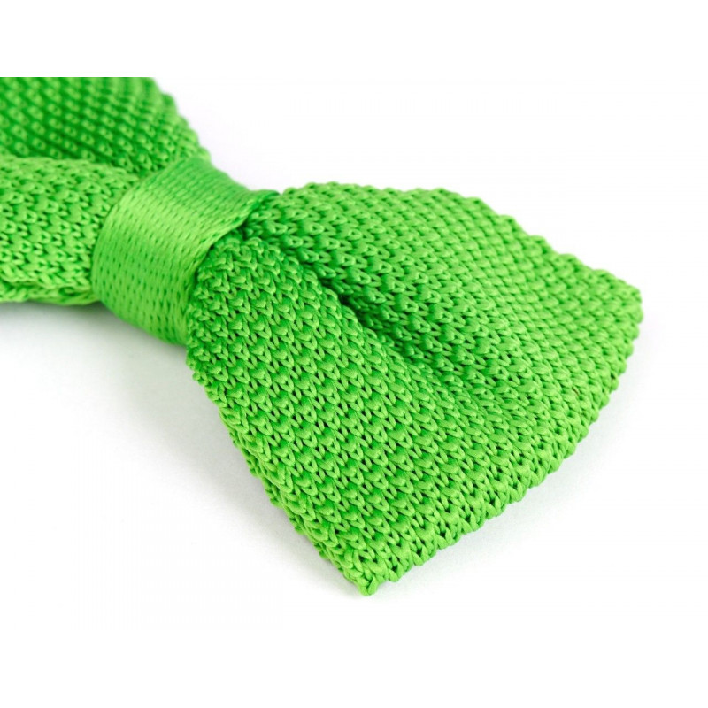 Frog green knitted bow tie