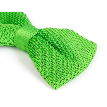 Frog green knitted bow tie