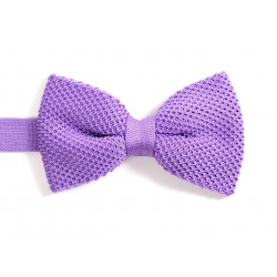 Mercury purple knitted bow tie