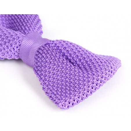 Mercury purple knitted bow tie