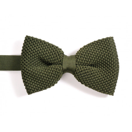 Green knitted bow tie