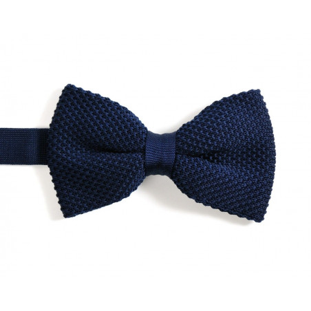 Mediterranean blue knitted bow tie