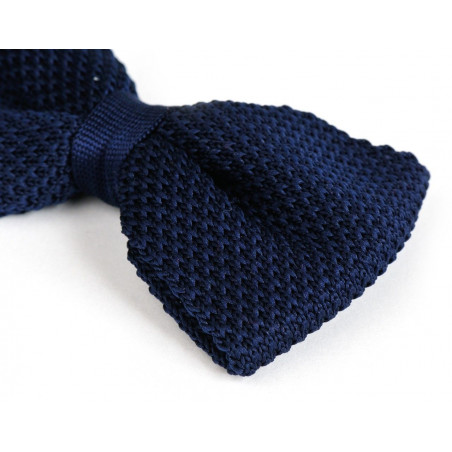 Mediterranean blue knitted bow tie