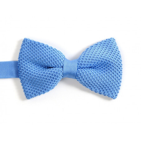 Blue knitted bow tie