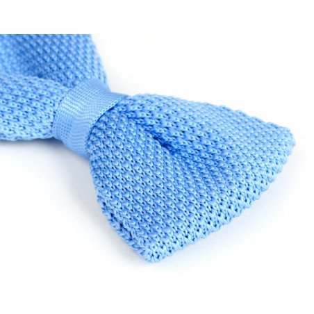 Blue knitted bow tie