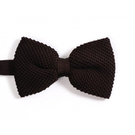 Chestnut brown knitted bow tie