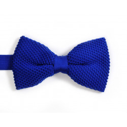 Elephant blue knitted bow tie