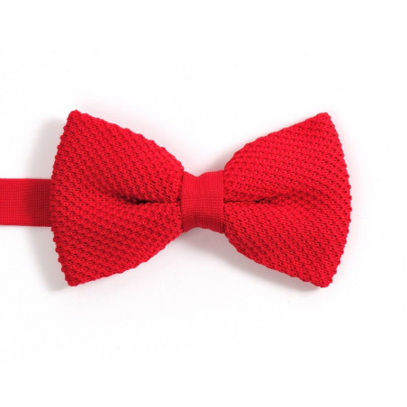 Secret red knitted bow tie