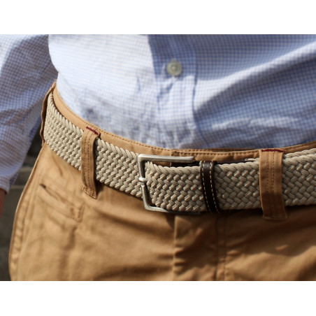 White Russian braided belt