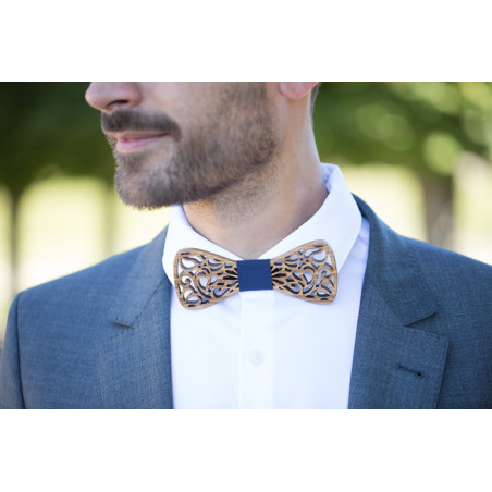 Zebrano - Noeud Papillon en bois Zebrawood, vue 2