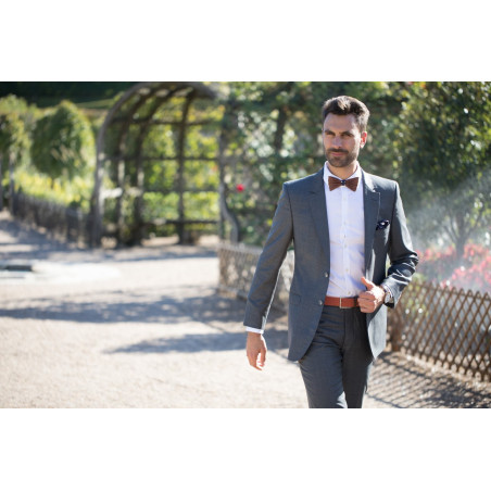 Sapelli wooden bow tie (without pocket square)