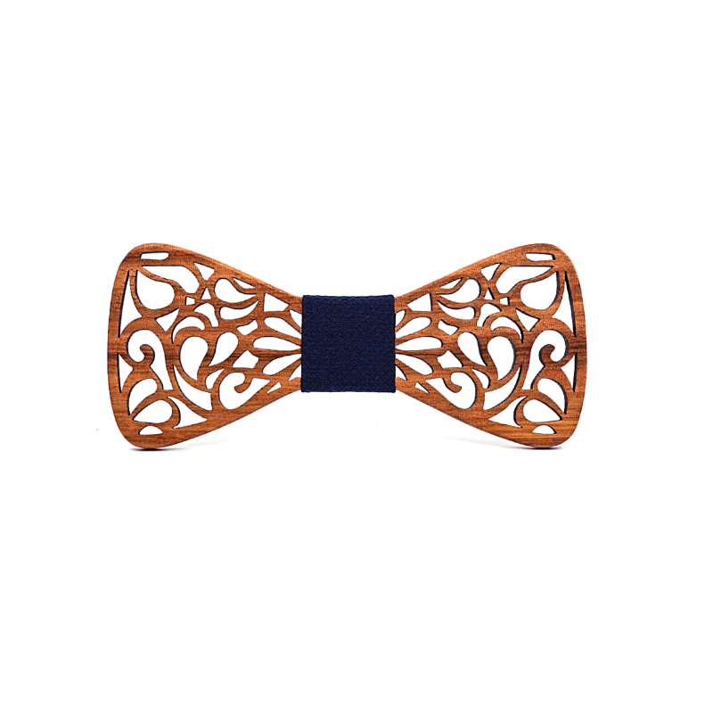 Zebrano wooden bow tie (zebrawood)