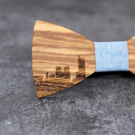 Paris wooden bow tie (zebrawood)