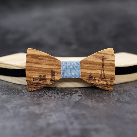 Paris wooden bow tie (zebrawood)
