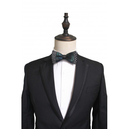 Guinea fowl feather bow tie II
