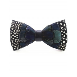 Noeud papillon en plume : Pintade 2, vue 2