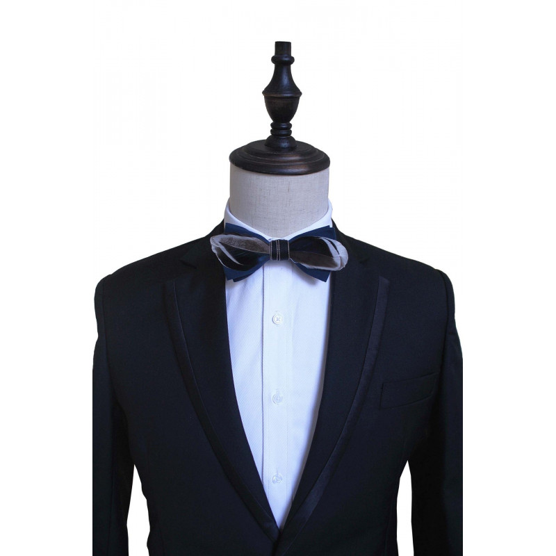 Mallard feather bow tie