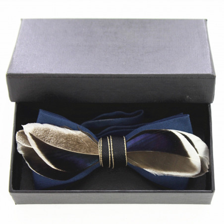Mallard feather bow tie