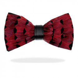 Noeud papillon en plume : Canard Rouge, vue 2