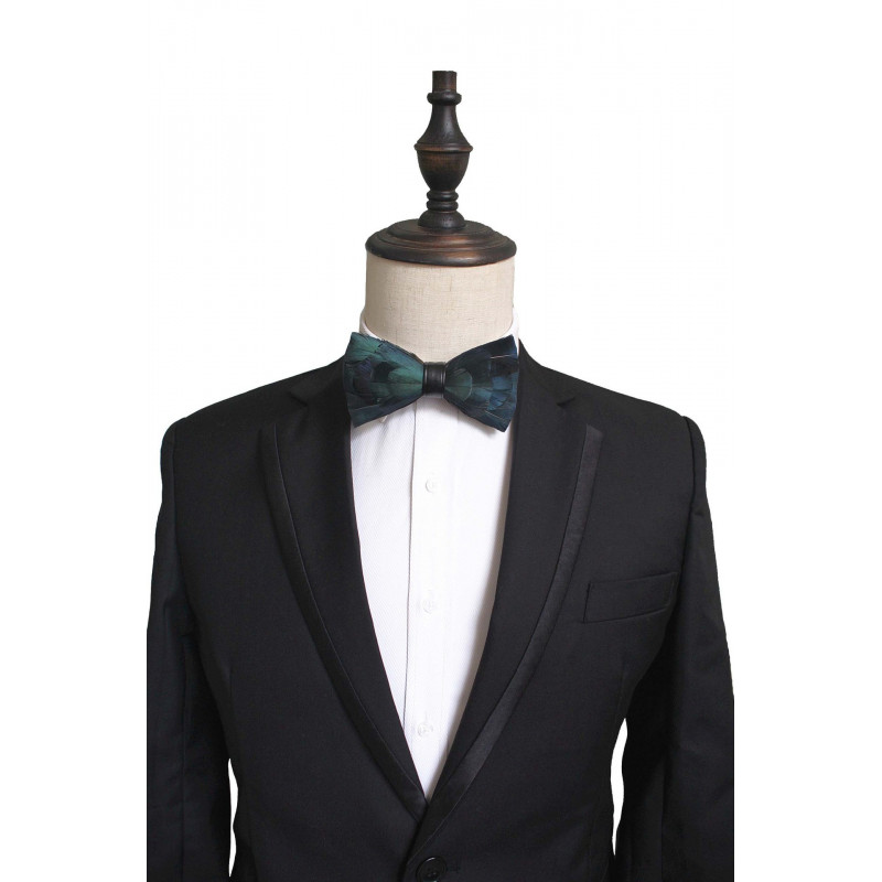 Crow feather bow tie