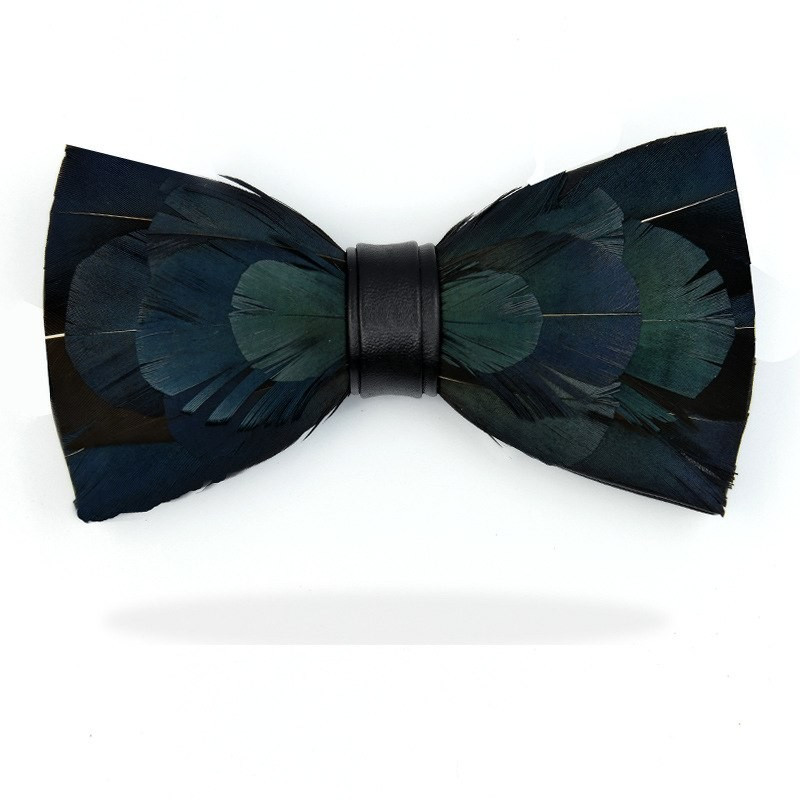 Crow feather bow tie