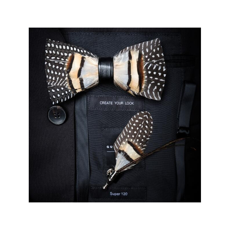 Matching feather (pin) for feather bow ties