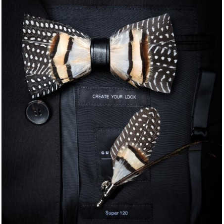 Matching feather (pin) for feather bow ties