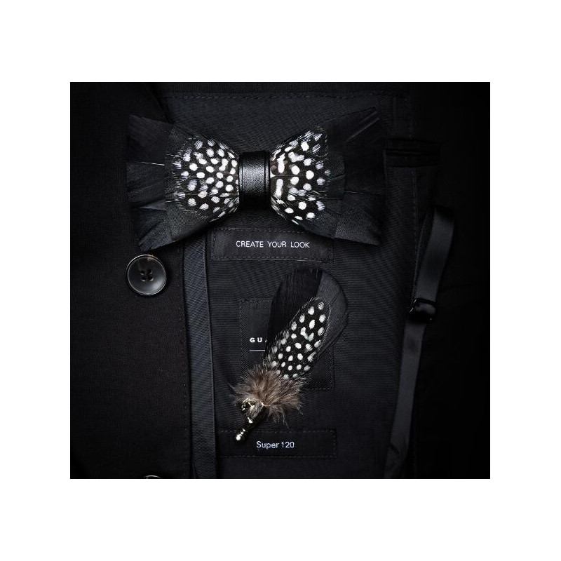 Matching feather (pin) for feather bow ties