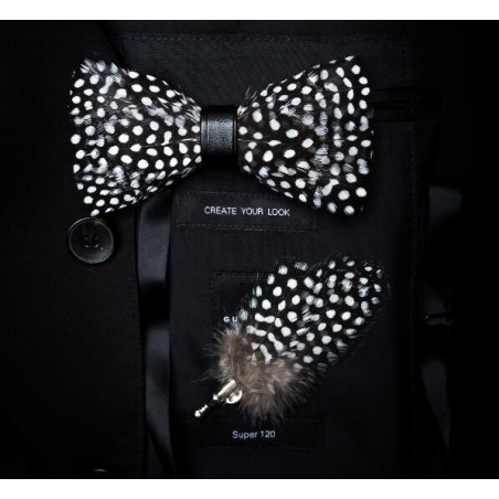 Matching feather (pin) for feather bow ties