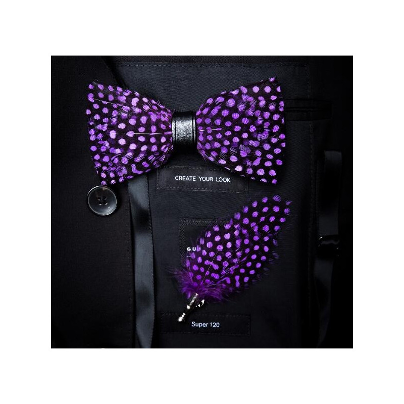 Matching feather (pin) for feather bow ties