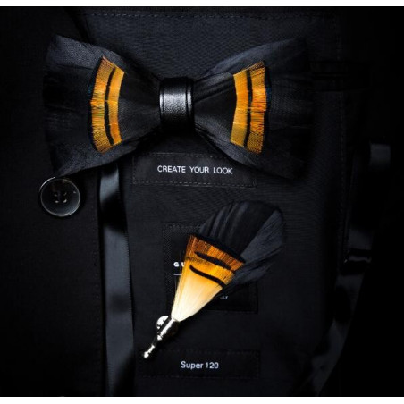 Matching feather (pin) for feather bow ties