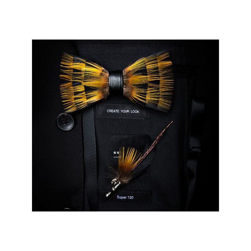 Matching feather (pin) for feather bow ties