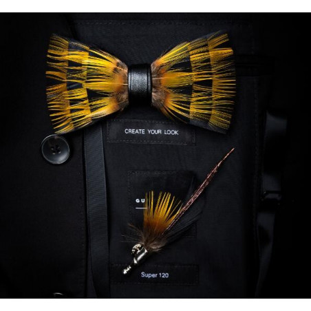 Plume assortie au noeud (attache pin's), vue 11