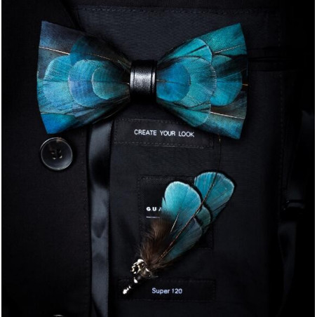 Matching feather (pin) for feather bow ties