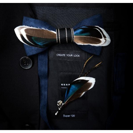 Matching feather (pin) for feather bow ties