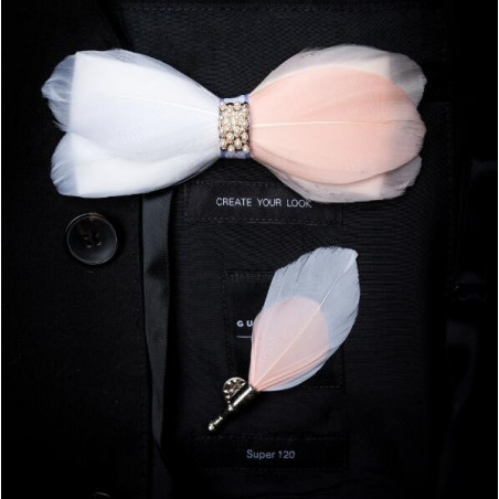 Plume assortie au noeud (attache pin's), vue 18