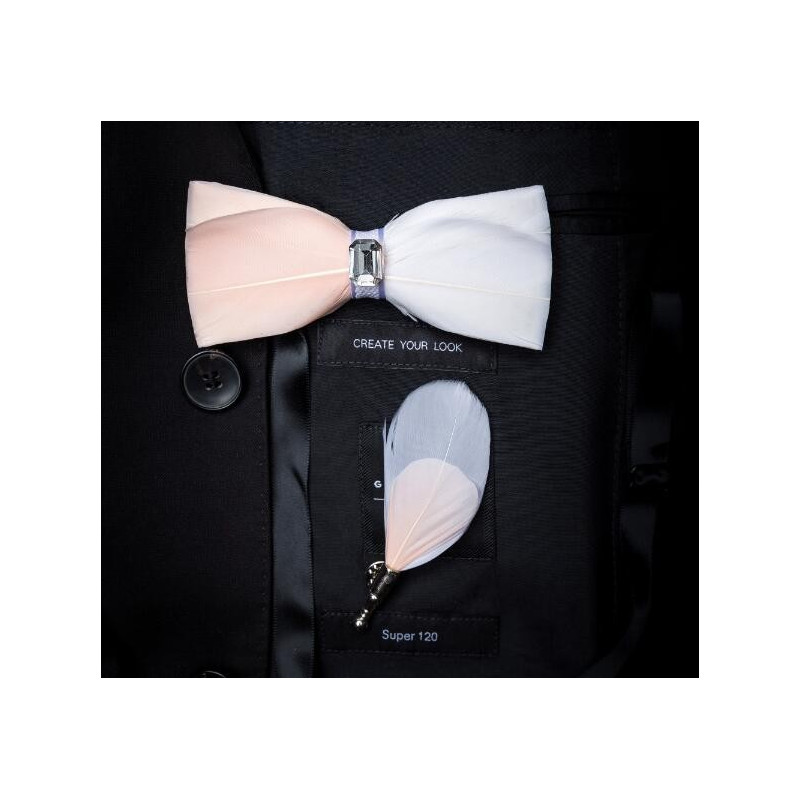 Matching feather (pin) for feather bow ties