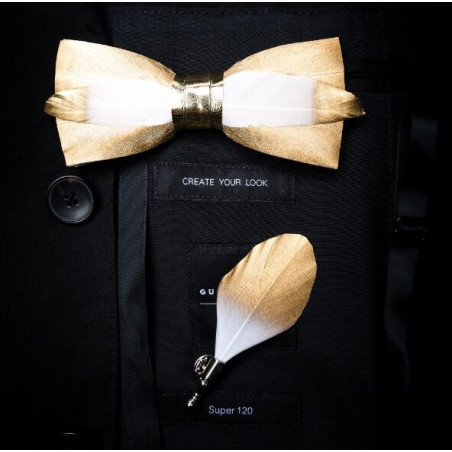 Matching feather (pin) for feather bow ties