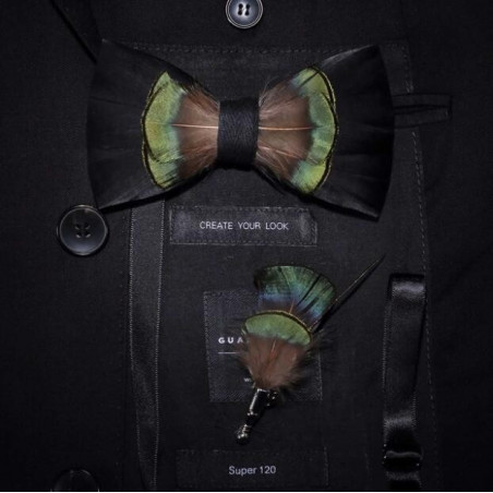 Matching feather (pin) for feather bow ties